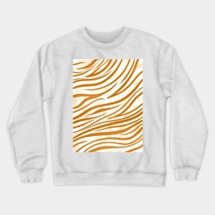 Watercolor Gold Tiger Pattern Crewneck Sweatshirt